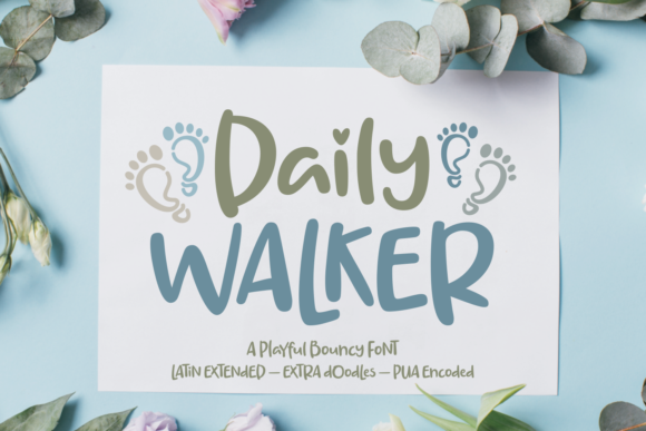 Daily Walker Typeface for Cute Digital Branding