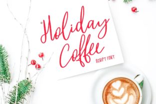 Holiday Coffee Script Font for Branding and Packaging