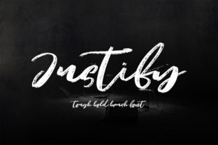 Justify: A Super Textured Hand Brushed Script for Editorial Design