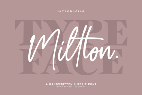 Millton Duo: A Modern Script Handwritten Typeface for Editorial Design