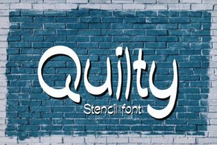 Quilty Stencil Font for Casual Creative Branding