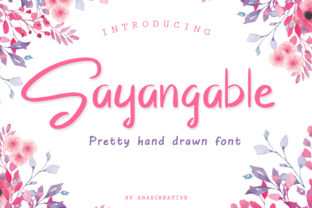 Sayangable: A Modern Hand Drawn Font for Creative Branding